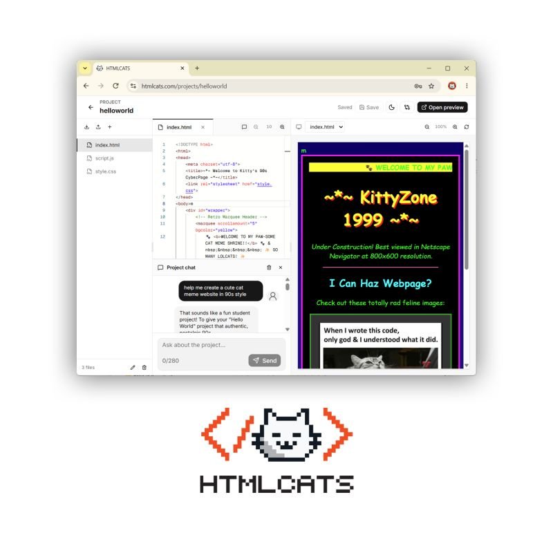 HTML CATS project visual
